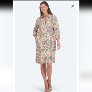 Foxcroft Sophia Watercolor Shift Dress